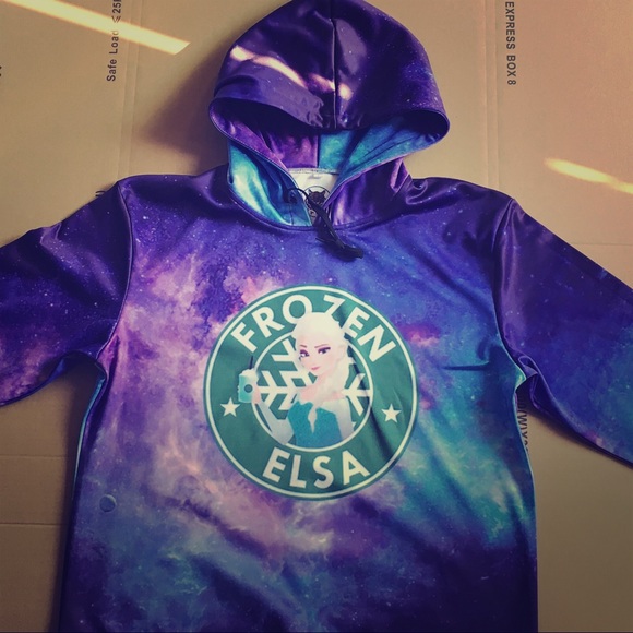 Elsa Starbucks galaxy hoodie